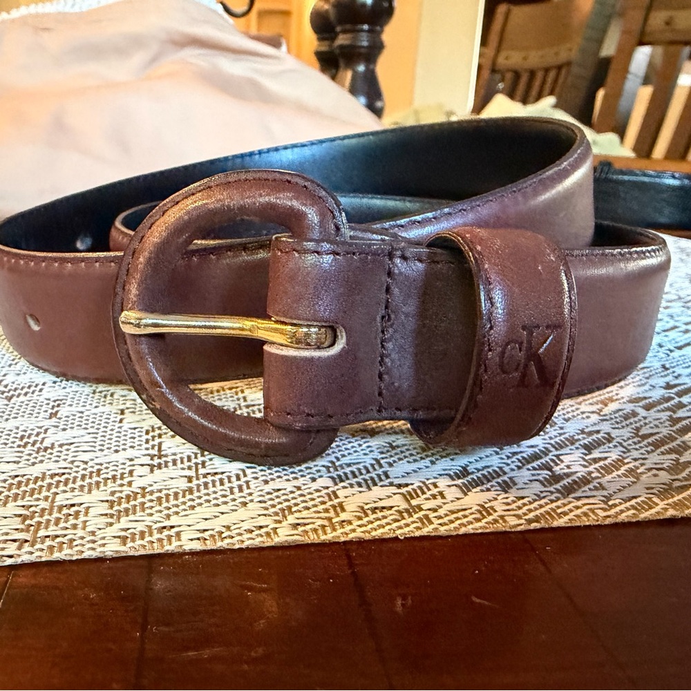 Calvin Klein genuine leather womens belt Sz M - Picture 12 of 12